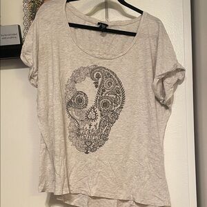 Torrid Grey Skull Graphic Tee